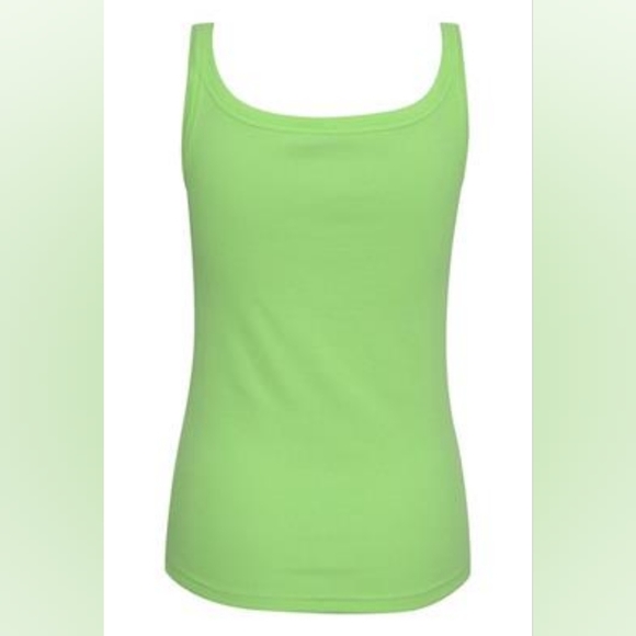 Nwt KAFFE KACARNA POISON GREEN RIBBED TANK TOP - Picture 3 of 6